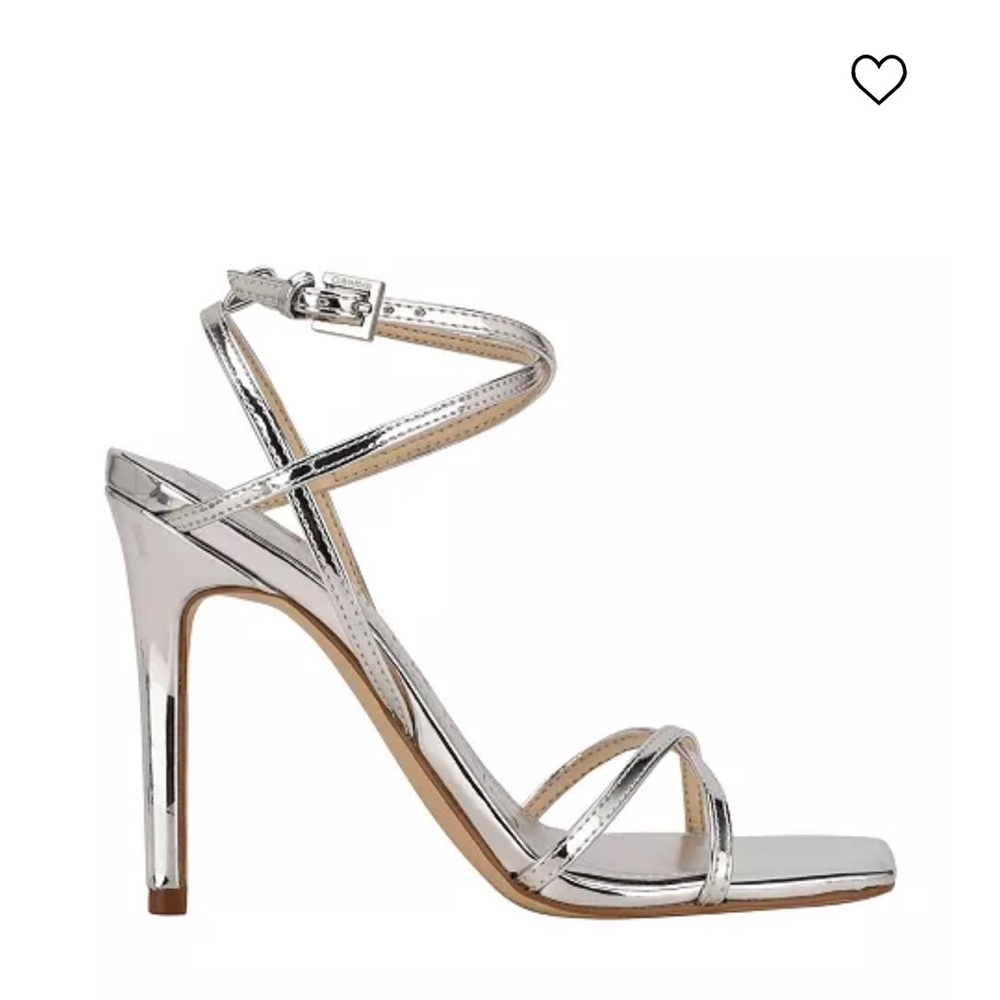 Calvin Klein - Silver Strappy Heels - Size 8 never worn